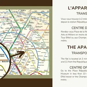 4pers#1 Bedroom#republique#paris 3 Apartment